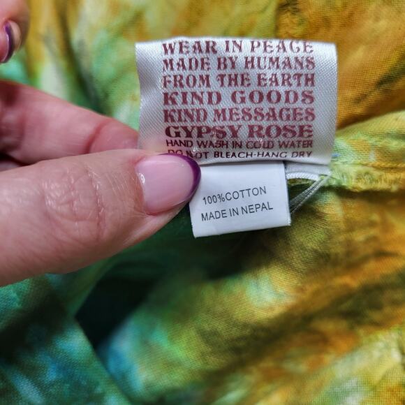 Gypsy Rose Grateful Dead Terrapin Banjo Tie Dye Cotton Hoodie Sweatshirt Turtle - Picture 9 of 9